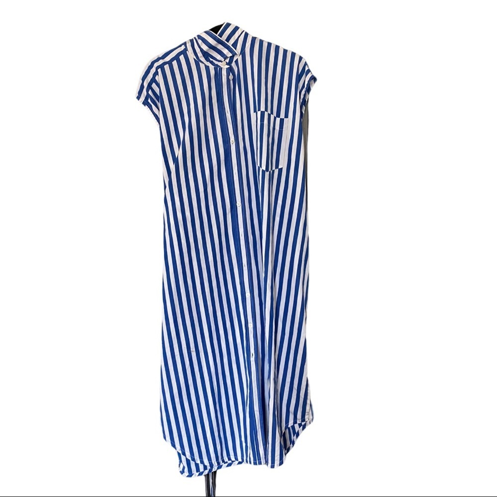 DEREK LAM  wrap button down dress stripe - Picture 5 of 5